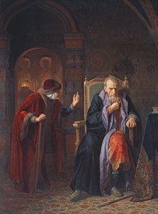 皇帝イワン4世（1530〜84年）、ひどいと彼のウェットナース、1886年 作： Karl Gottlieb Wenig